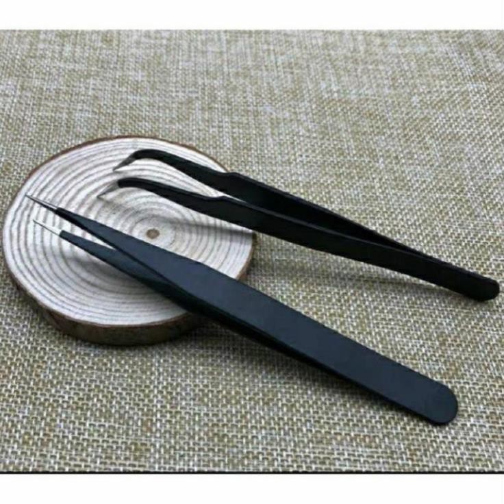 Nhíp gắp đá,gắp mi, sticker. Màu đen- trắng