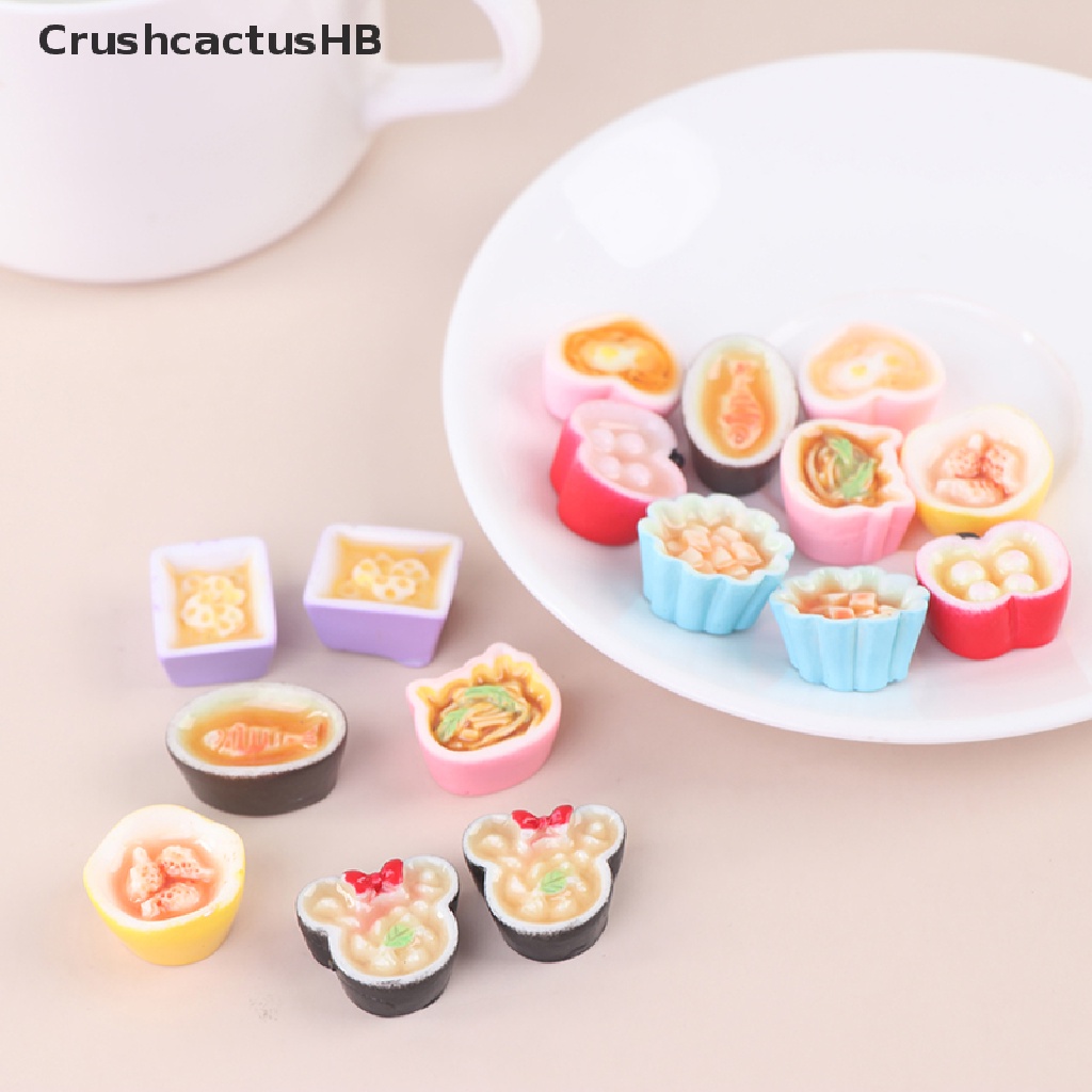 2 Mô hình món ăn giả nhỏ làm từ nhựa resin để trang trí bếp cho nhà búp bê