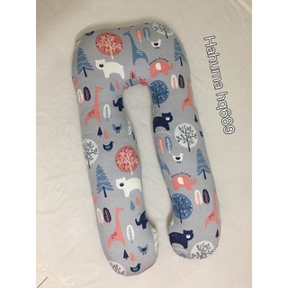 Gối ôm chữ u bà bầu có khóa kéo dễ thay vỏ