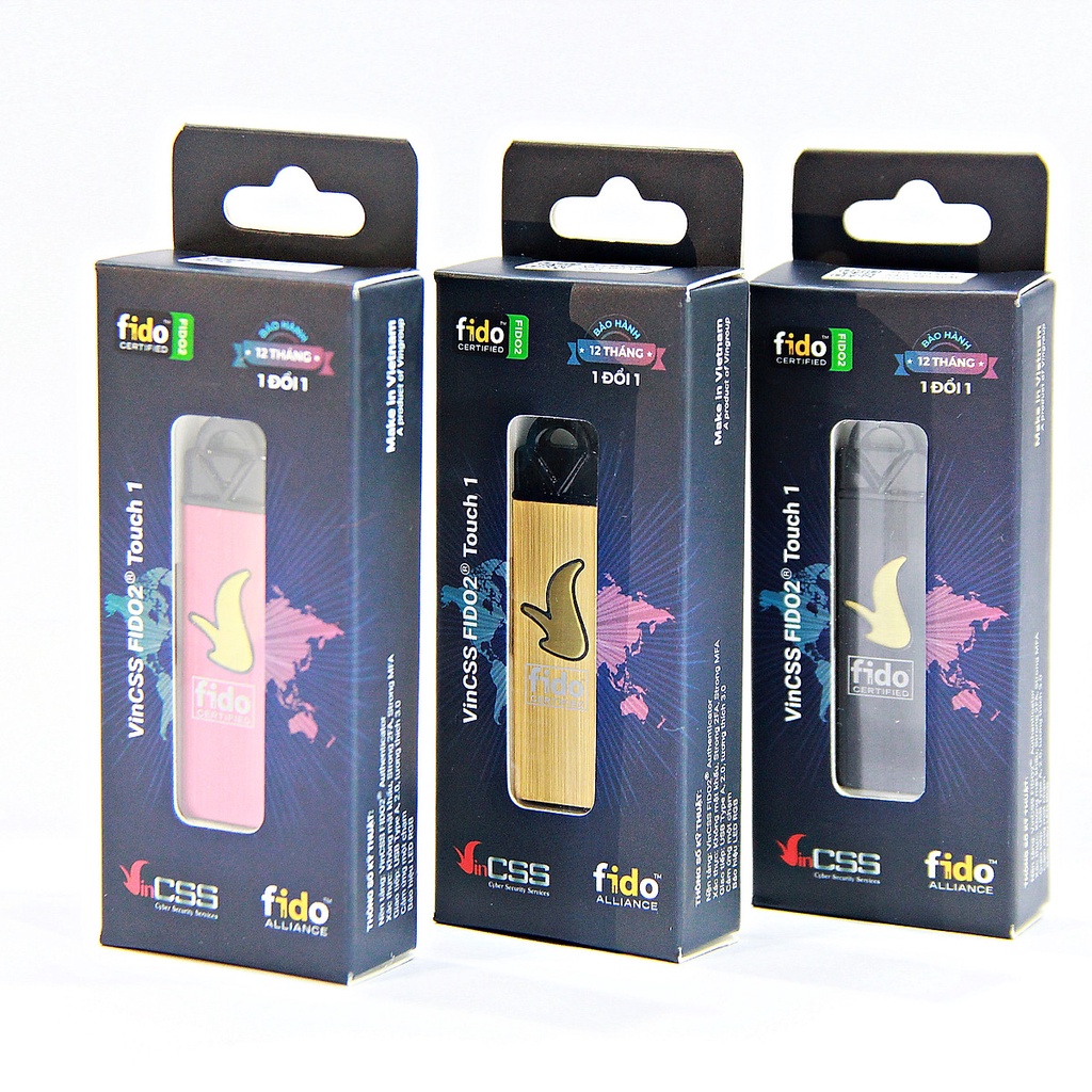 Khóa Xác Thực Mạnh VinCSS FIDO2 Touch 1  - Chuẩn UAF/U2F/FIDO2 - Hàng Chính Hãng