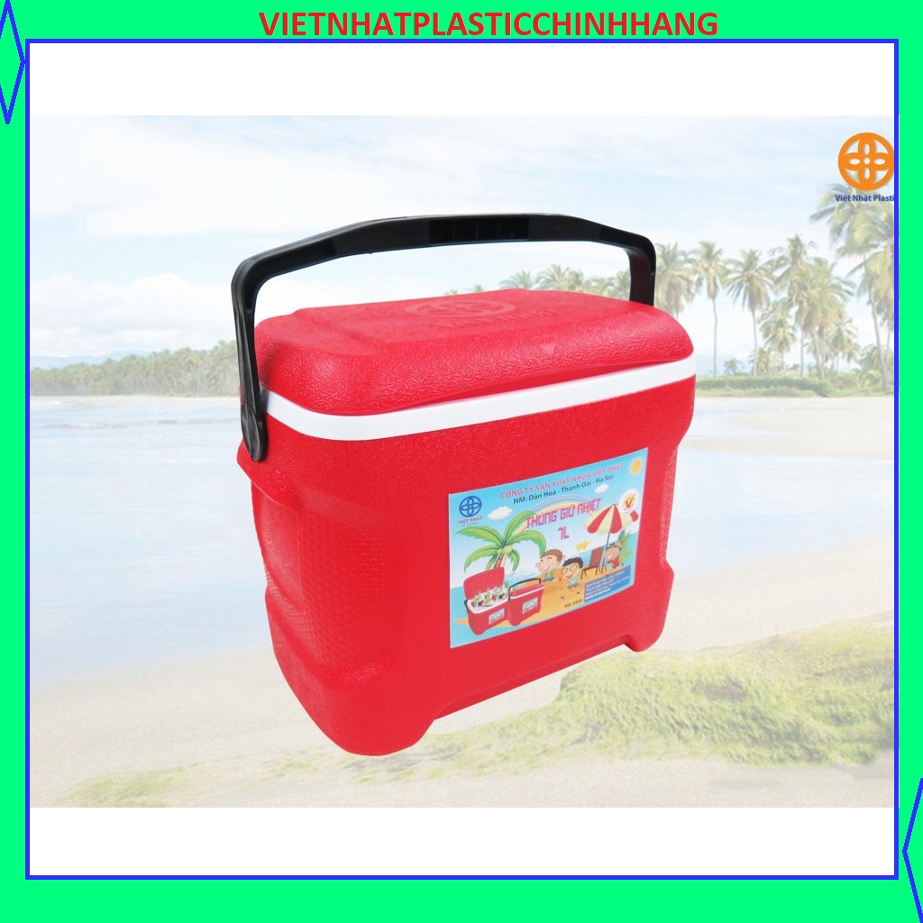Phích giữ nhiệt Phích đựng đá vuông 3935 giữ nhiệt 7L Việt Nhật Plastic Thùng Đựng Đá - Phích đá vuông