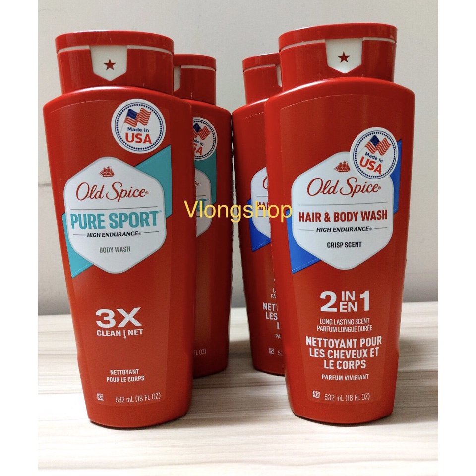 Sữa tắm gội 2in1 của nam Old Spice xuất xứ Mỹ
