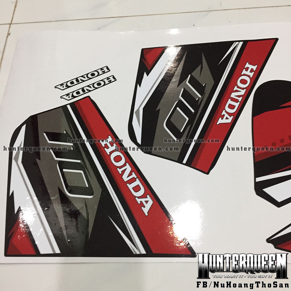 Tem rời Click 110. Đen đỏ. Thay đổi màu sắc và chi tiết theo yêu cầu. Sắc nét, bền màu, độ bền cao