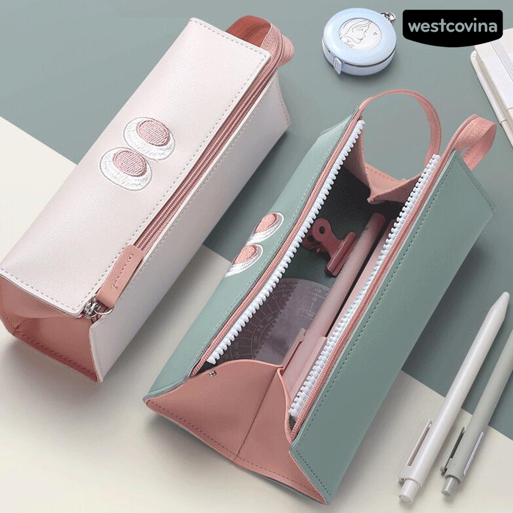 Hộp đựng bút bằng da cỡ lớn dành cho học sinh tiện lợi