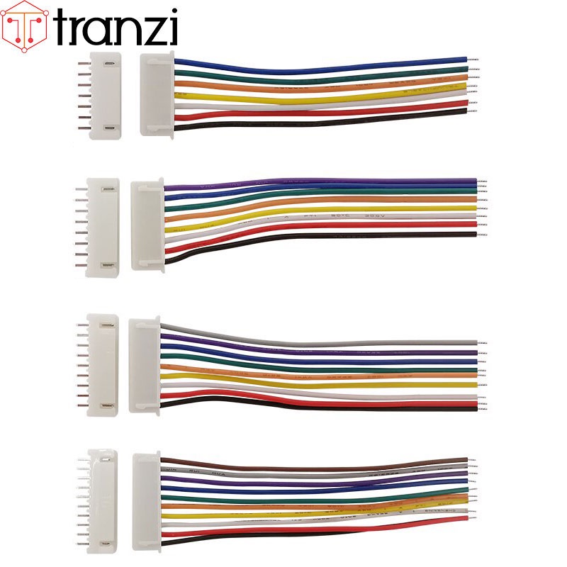 Dây cắm header 2.54mm XH2.54 2P 3P 4P 5P 6P 7P 8P 9P 10P 11P 12P 10cm 20cm 30cm 22AWG 1 đầu bấm