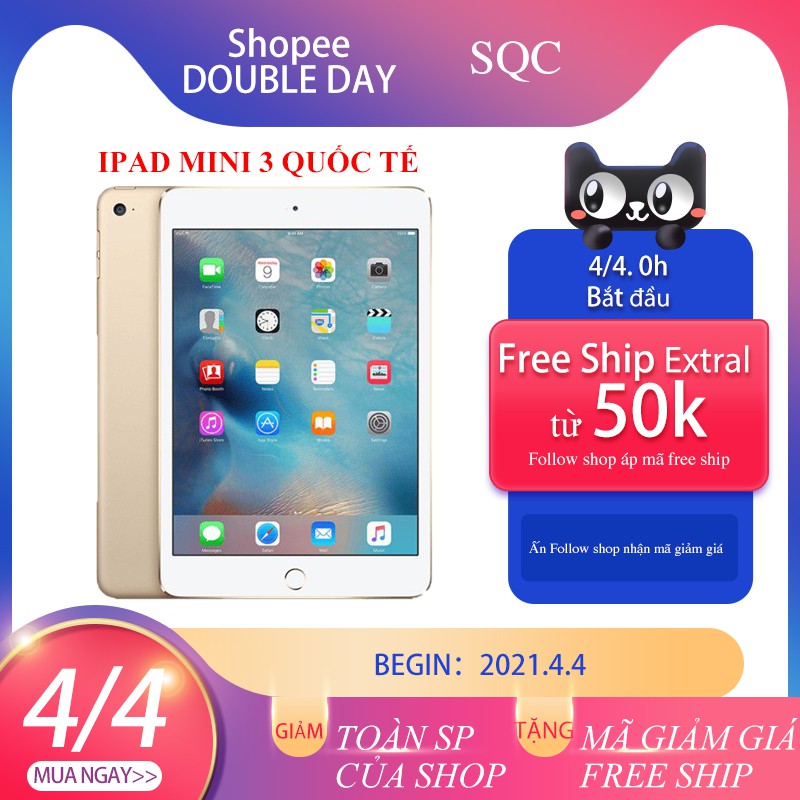 Máy tính bảng iPad mini 3 Chính hãng Quốc tế màn hình lơn 7.9 inch siêu sắc nét cấu hình mạnh bảo hành 12 tháng 1 đổi 1 | WebRaoVat - webraovat.net.vn