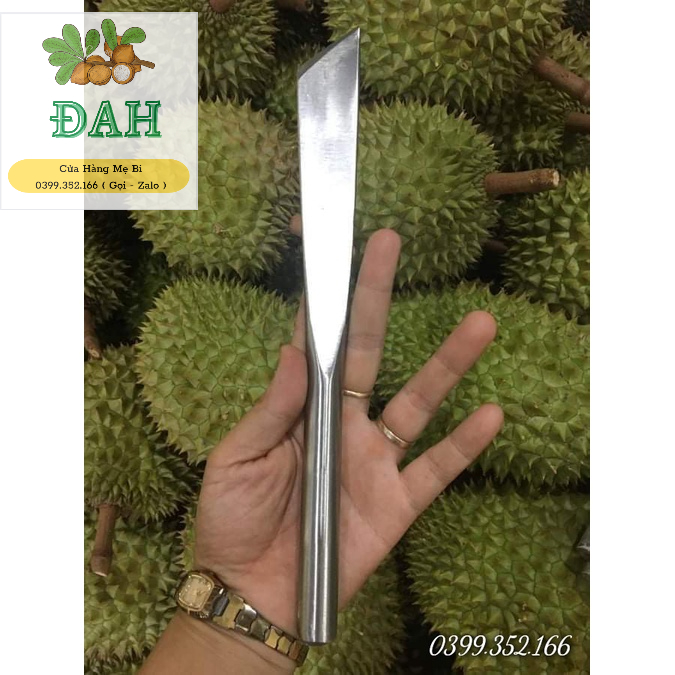 DAO KHUI SẦU RIÊNG CHẤT LIỆU INOX KHÔNG GỈ DÀI 30CM CẦM CHẮC TAY