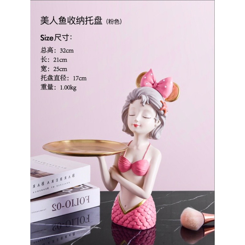 Tượng cô gái trang trí cao 32cm