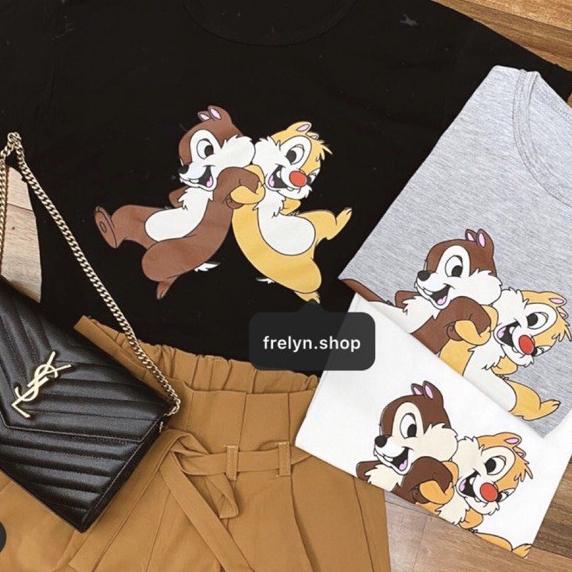 Cổ Phiếu Giới Hạn!! Chip Màu Trắng Đen Lr098 CHIPMUNK | Tumblr TEE TSHIRT DISN Quần Áo Thun