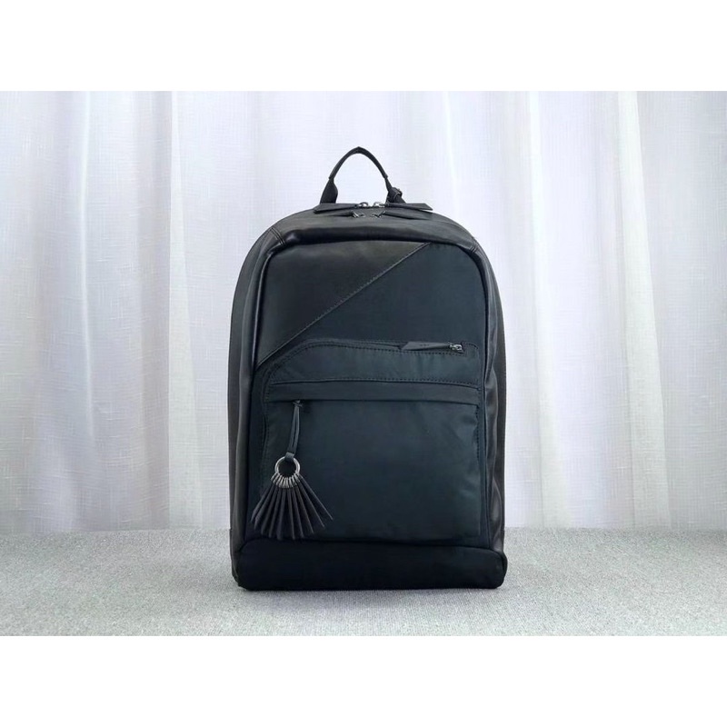 TNS - Balo form vuông unisex cực phẩm có ngăn laptop chống shock Tumie alpha bravo backpack - chất siêu bền-màu đen