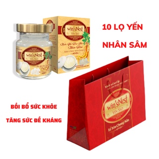Combo 10 Lọ Nước Yến Sào winsNest Nhân Sâm (Lọ 70 ml)