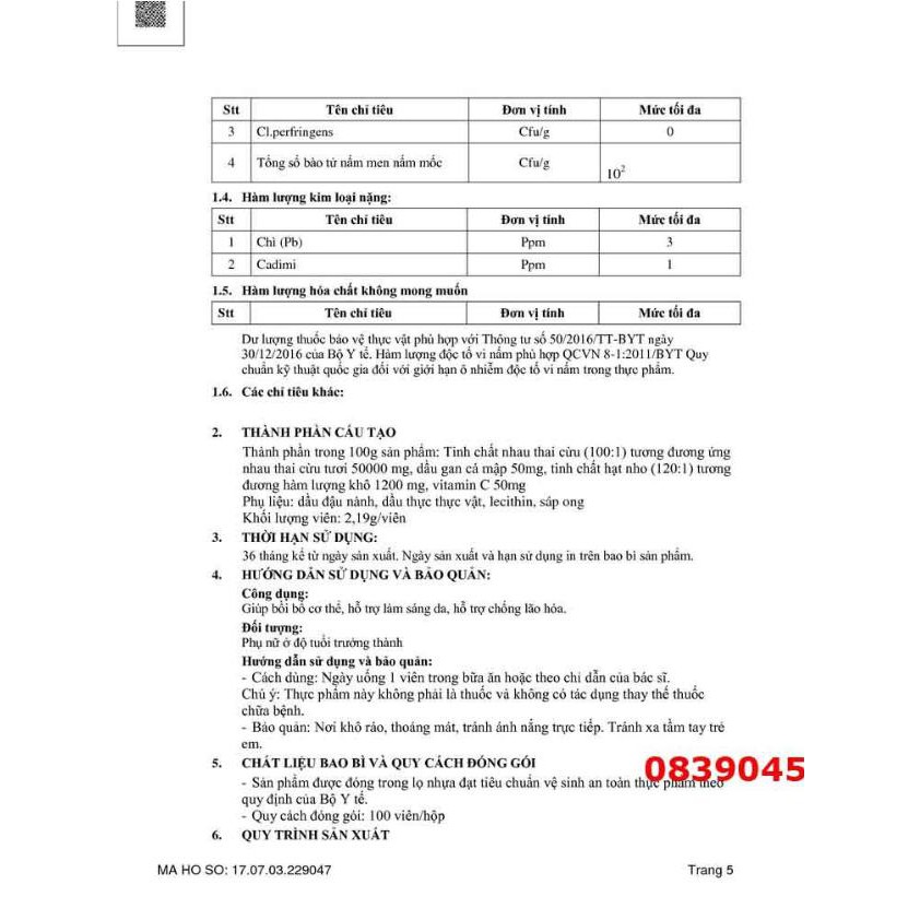 Viên uống nhau thai cừu Golden Health 50.000mg 100 viên