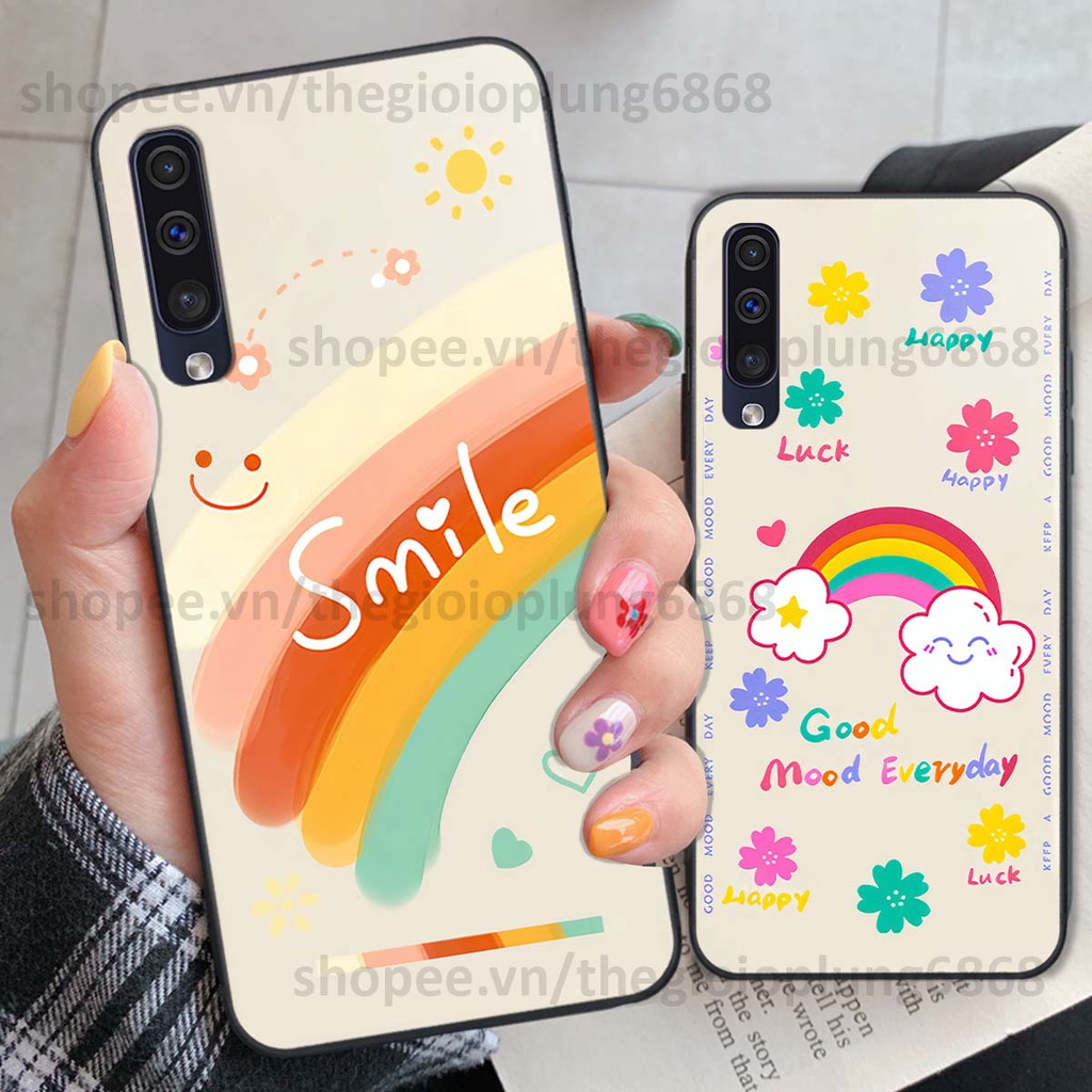 Ốp Samsung A30s / A50 / A50s / A70 in hình cầu vồng happy smile thỏ cute siêu xinh siêu đáng yêu
