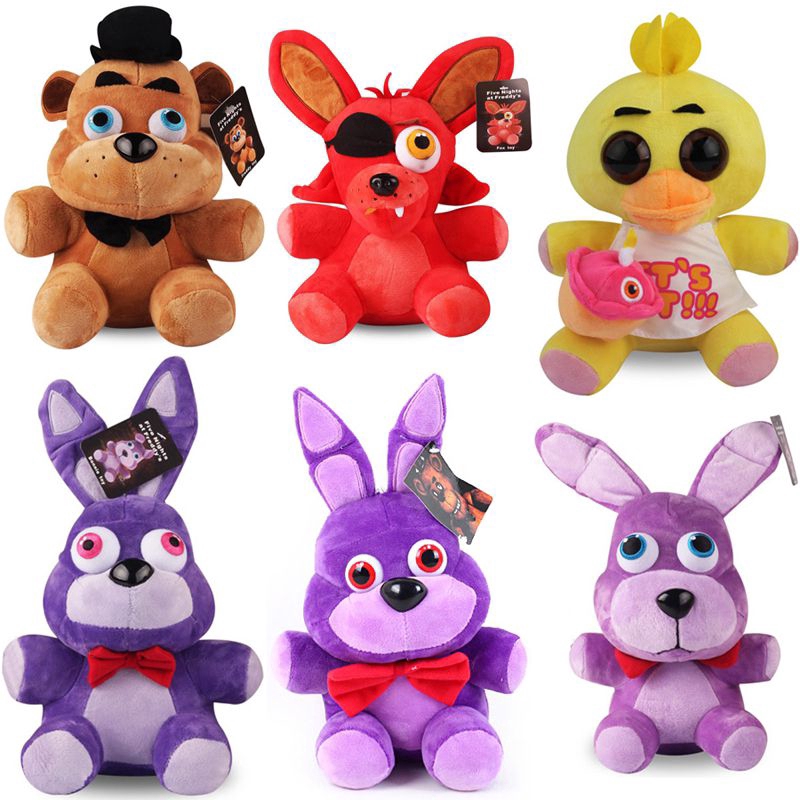 gấu bông thú nhồi bông 18 Cartoon Game FNAF Five Nights At Freddy's Foxy Chica Bonnie Golden Freddy Plush Toy