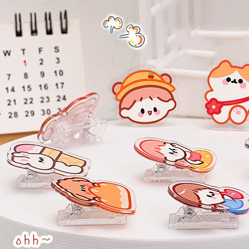 Kẹp giấy thiết kế hình nhân vật hoạt hình nhiều kiểu dáng dễ thương tiện dụng