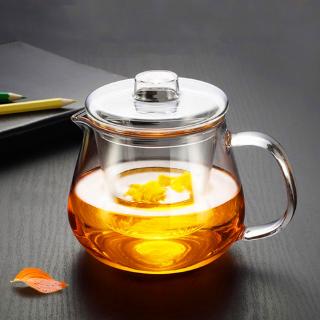 Bộ ấm trà hoa bằng thủy tinh chịu nhiệt cao kiểu dáng sáng tạo tiện lợi