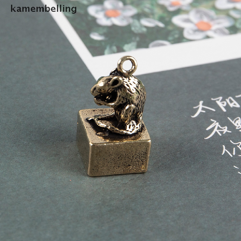 Kamembelling Móc Chìa Khóa Bằng Đồng Thau Trơn Chất Lượng Cao Mặt Hình Cung Hoàng Đạo Trung Quốc Sáng Tạo Phù Hợp Với Bàn Làm Việc