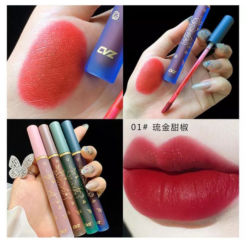 Set 4 son tint kem vỏ nhung mờ CVZ unicorn color lip glaze A.K304 | BigBuy360 - bigbuy360.vn