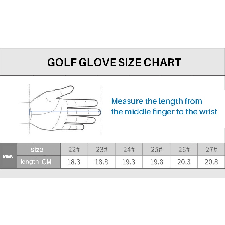 Găng tay chơi Golf PGM-ST022: Da cừu chống trơn trượt, 2 lựa chọn tay thuận.