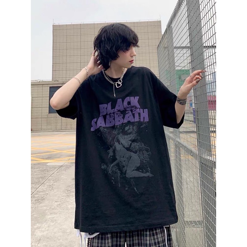 Áo thun in Black Sabbath from unisex 2 màu trắng/Đen _ hình thật