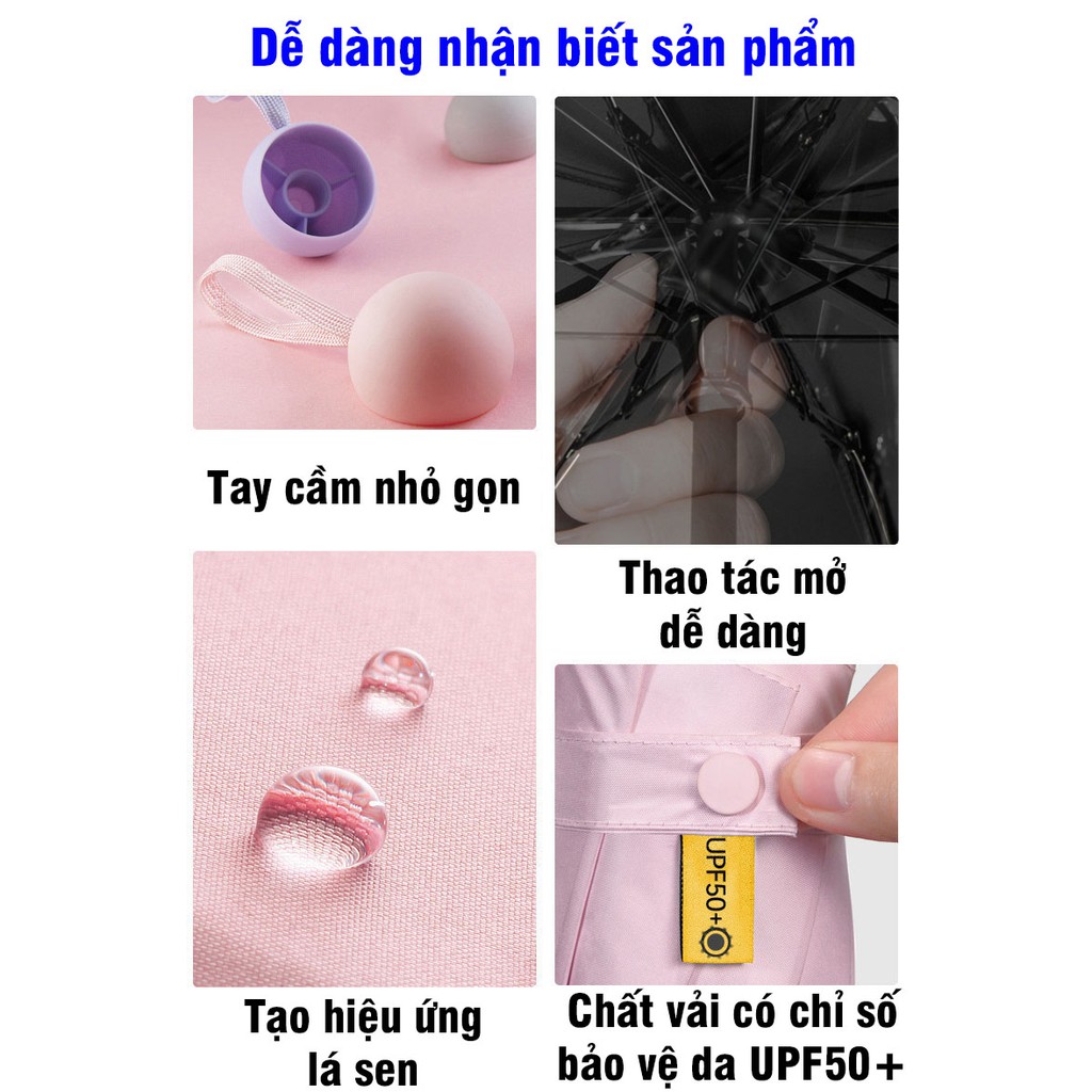 Ô dù cầm tay gấp gọn chống tia UV nhỏ gọn – dễ dàng mang theo bên mình