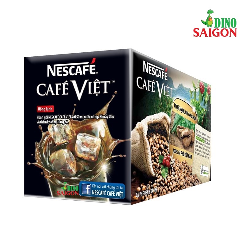 Bộ 2 Hộp Cà Phê Đen Đá Hòa Tan NESCAFÉ Café Việt (Hộp 15 ghói x 16g)