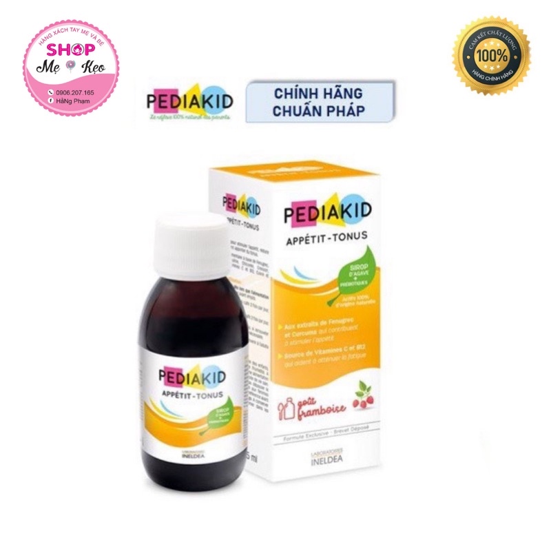 Pediakid Appéstit Tonus - Siro kích thích ăn ngon - Pháp 125ml - siro hỗ trợ ăn ngon , tiêu hóa tốt, hấp thụ tốt