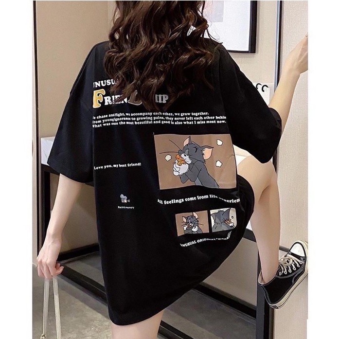 Áo thun tay lỡ phông Unisex nam nữ oversize form rộng ulzzang FRIENDSHIP ANHStore A30