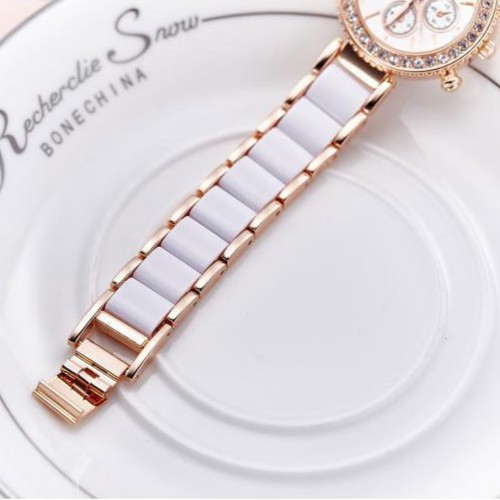 Đồng hồ nữ JW dây giả đá sứ viền mạ vàng thời trang SP713 | BigBuy360 - bigbuy360.vn