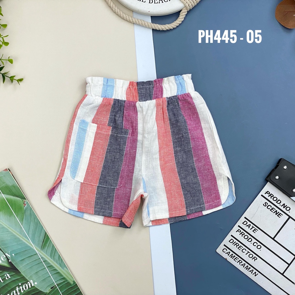 Quần vải linen bé gái LITIBABY, size nhí 2/7T, chất vải linen thô, dễ mặc