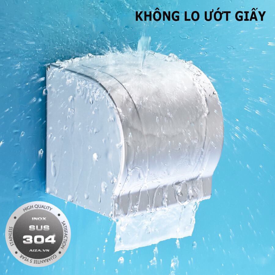 Hộp đựng khăn giấy vệ sinh bằng inox gắn tường, bền vĩnh viễn theo thời gian, KG 03