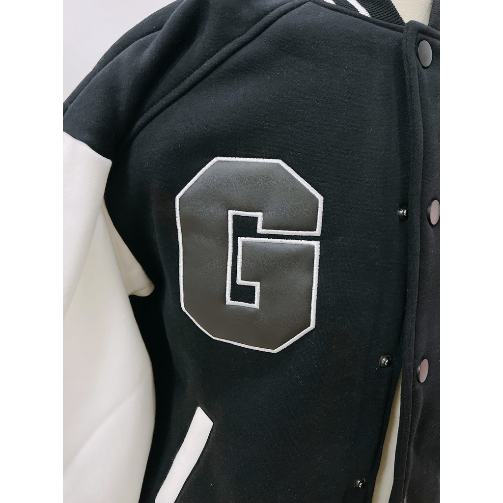 ÁO KHOÁC MLBNY BOMBER LOGO CHƯ G - KHOÁC NỈ UNISEX NAM NỮ - HÀNG CÓ SẴN