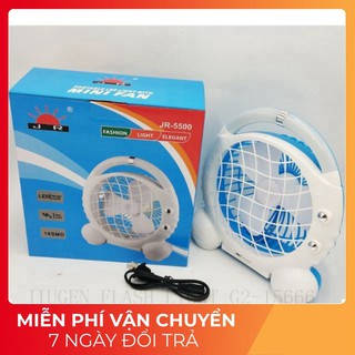 [ VÔ ĐỊCH GIÁ ] Quạt Sạc Tích Điện Có Đèn Pin Mini Fan JR-5500