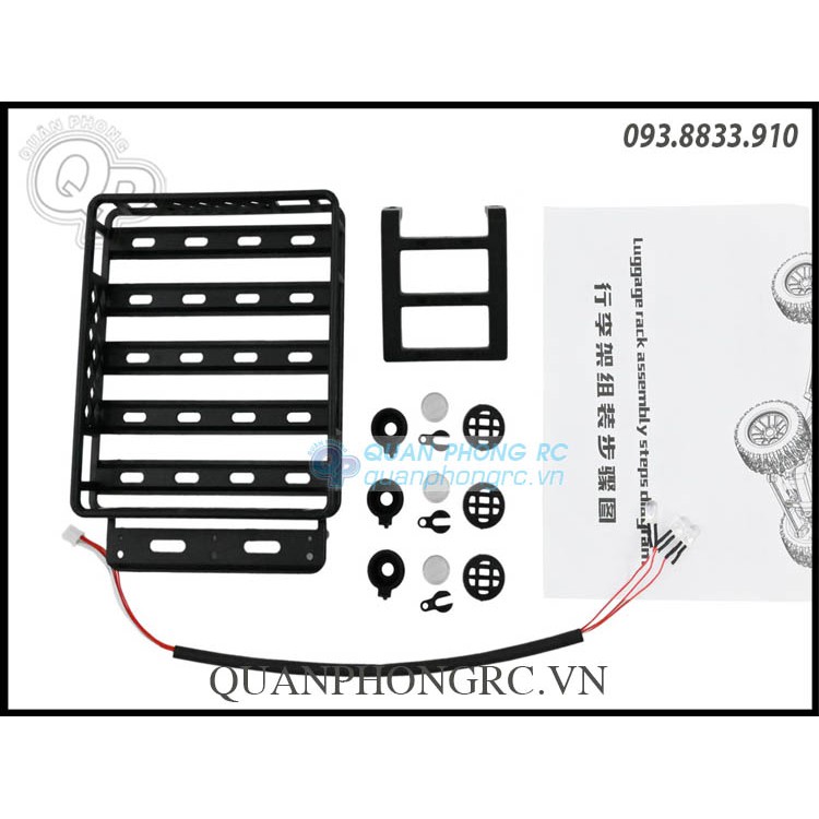 Giá Để Hành Lý Có Đèn LED - Luggage Roof Kits With LEDS For 1:14 F1 F3 Hard Top Crawlers