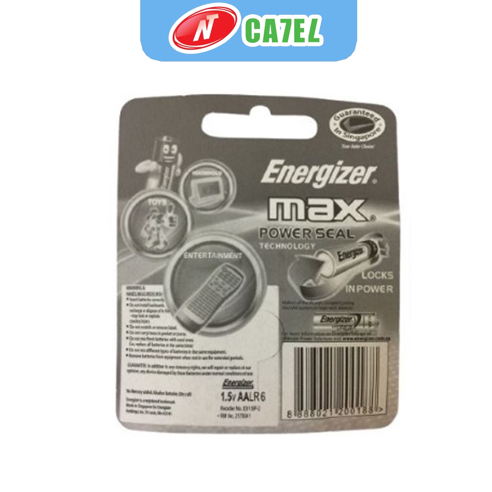 Pin AA/AAA Energizer Max E91 BP2 Thế Hệ 2X vỉ 2 viên hàng chính hãng NT CATEL