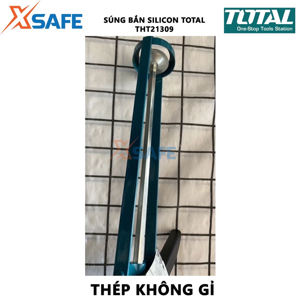 Súng bắn silicon TOTAL THT21309 | súng bơm silicon kích cỡ 235mm (9''), độ dày 2.2mm, đường kính 52mm bơm keo dán gỗ