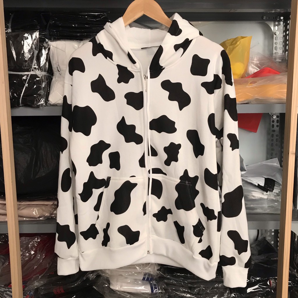 Áo Hoodie bò sữa form rộng khóa kéo Unisex nam nữ | BigBuy360 - bigbuy360.vn