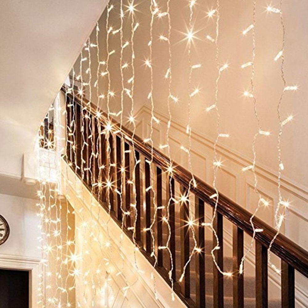 Dây Đèn LED Rèm Cửa Trang Trí Tiệc Cưới / Lễ Hội