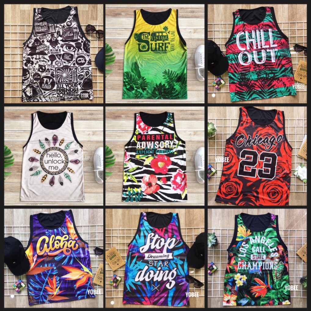 Áo tanktop unisex nam/nữ. tập gym - thể thao - nhảy aerobic. hongduyen2188