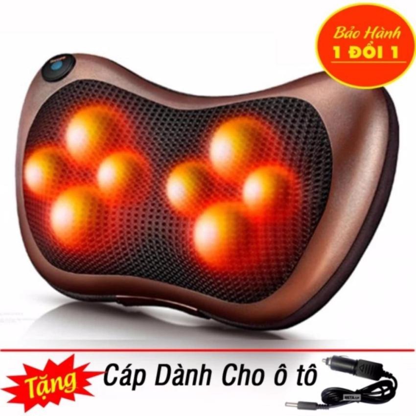 Gối Massage Hồng Ngoại 8 Bi 2 Chiều Cao Cấp bảo hành 1 đổi 1