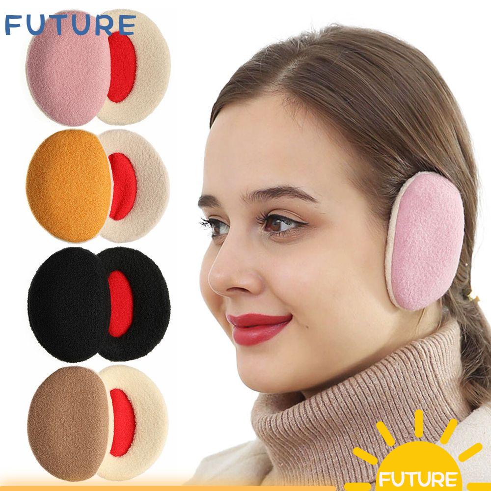 Bông Chụp Tai Bằng Vải Lông Cừu Ấm Áp Nhiều Màu Sắc Thời Trang Mùa Đông Cho Người Lớn Và Trẻ Em