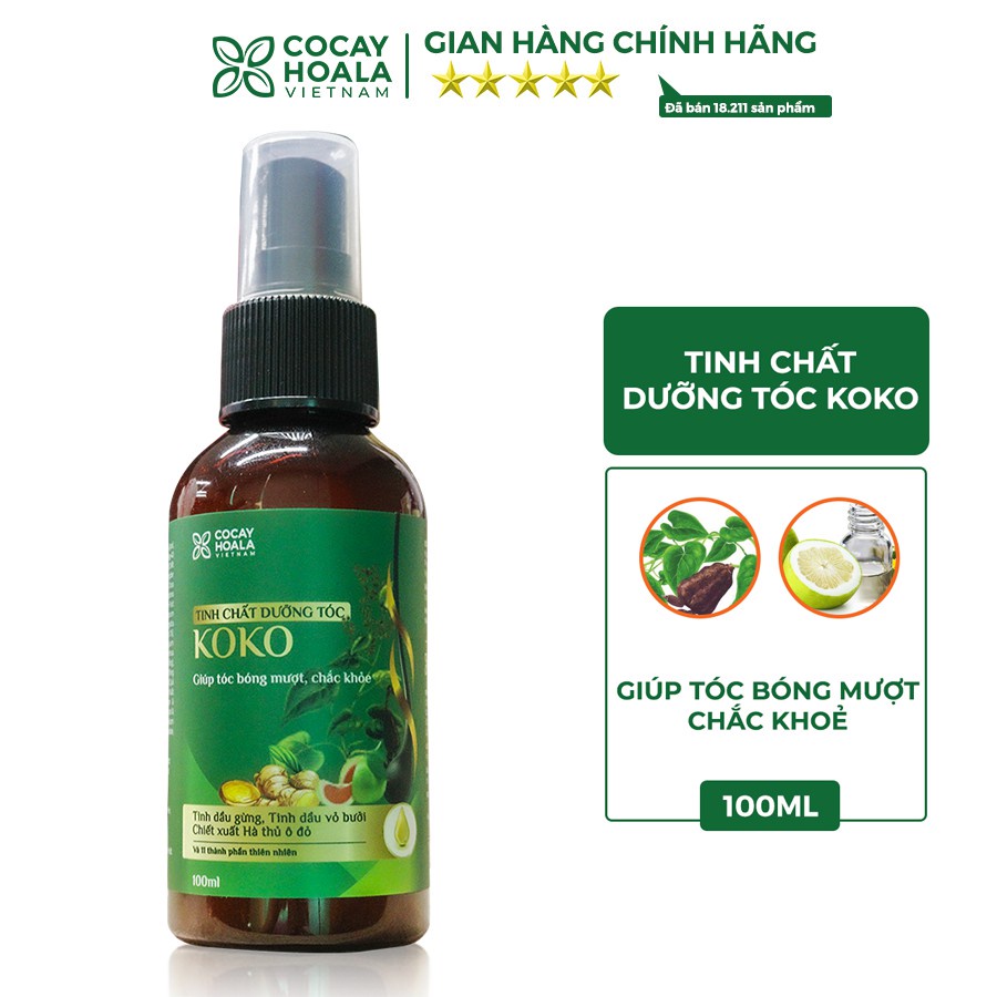 Tinh chất dưỡng tóc KOKO Cocayhoala Ngăn rụng tóc Kích thích mọc tóc Giúp tóc mềm mượt 100ml