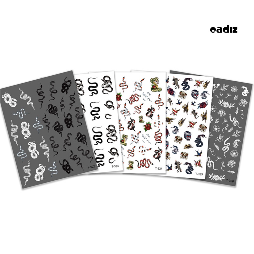 Miếng Dán Trang Trí Móng Tay Tự Dính Chống Thấm Nước Họa Tiết Da Rắn