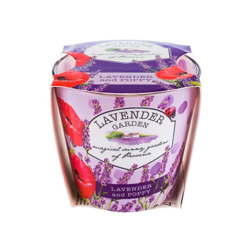 Ly nến thơm Bartek Candles BAT9093 Lavender Garden 115g (Hương vườn hoa oải hương)