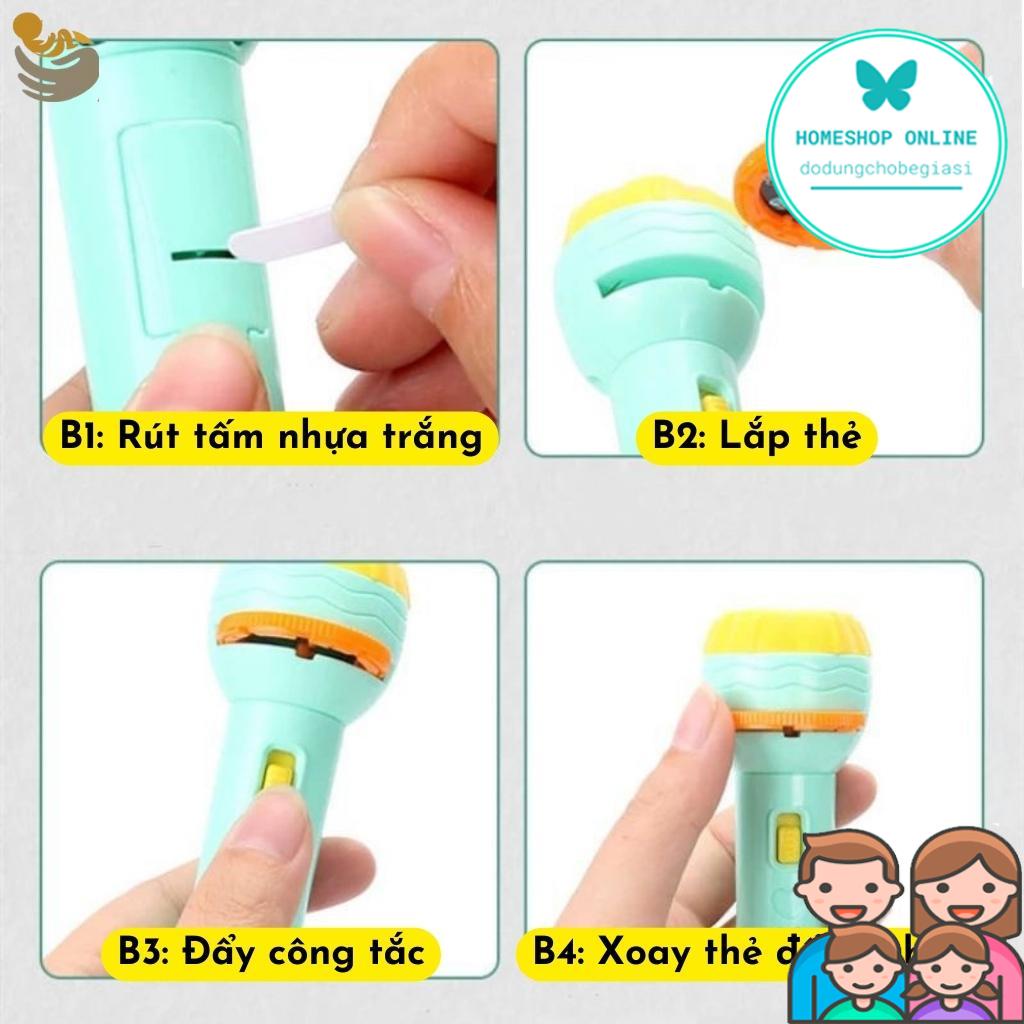 Đèn Pin Chiếu Hình 3D, Đèn Vẽ Thông Minh Có Nhiều Hình Động Vật Ngộ Nghĩnh Sắc Nét Cho Bé Shop Mẹ Mốc