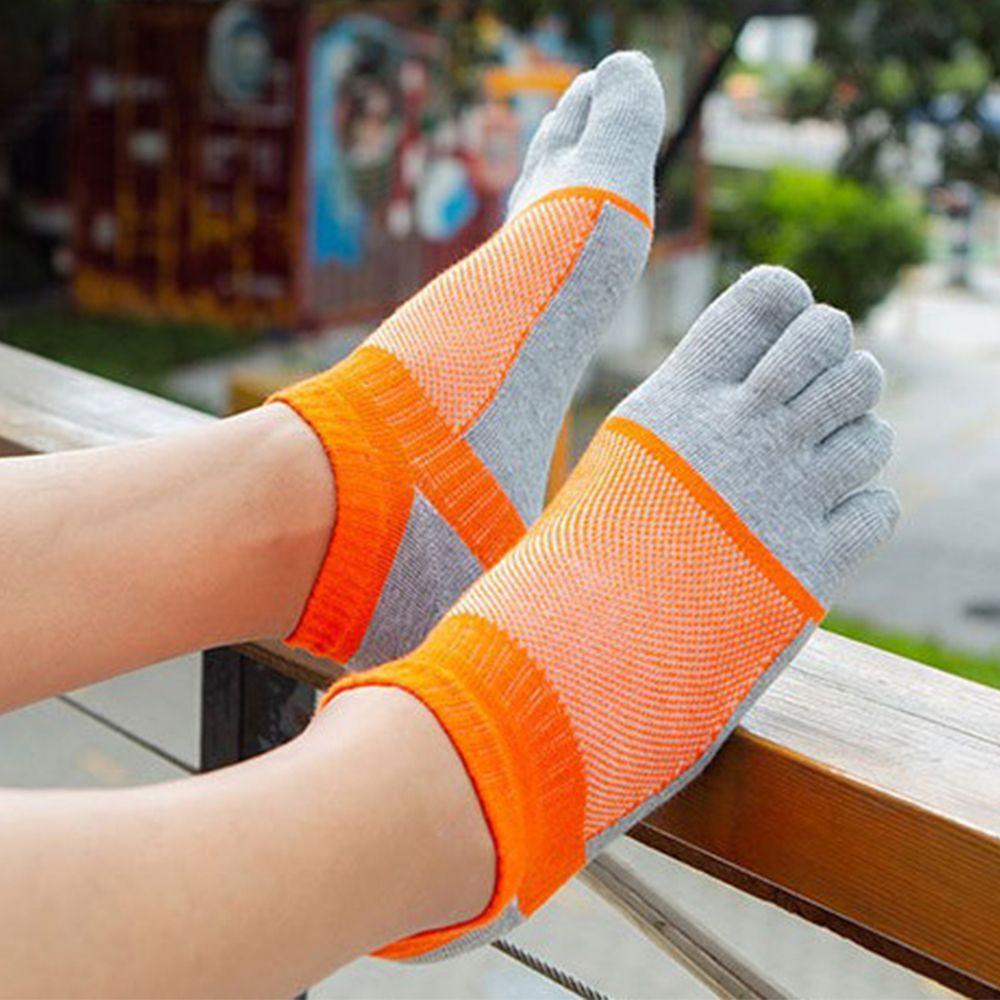 Vớ Thể Thao Năm Ngón Mềm Mại Thoải Mái Màu Đơn Giản Cho Nam Và Nữ