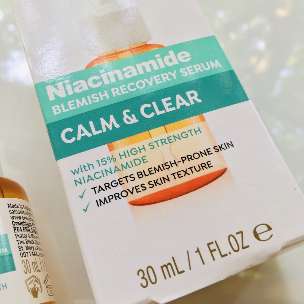 Serum Balance Niacinamide 15% Blemish Recovery Clam & Clear UK 30ml