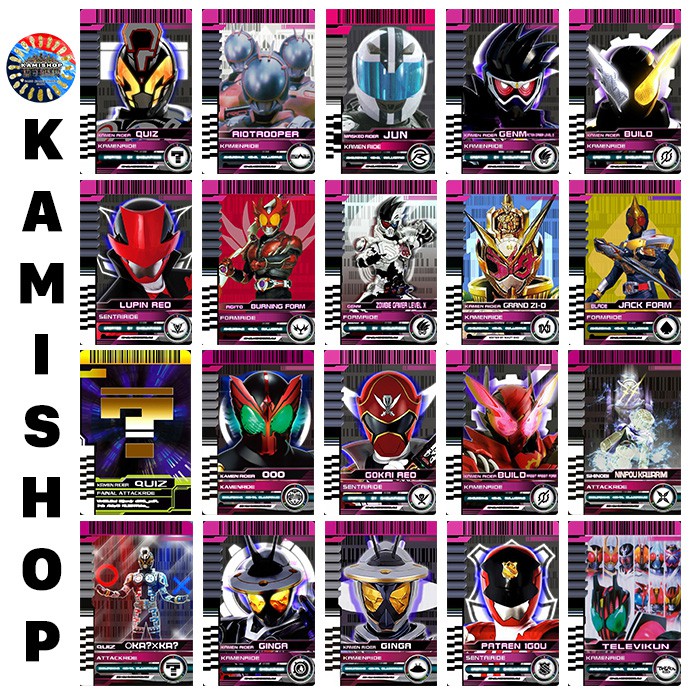 Card Kamen Rider Decade KAMISHOP Mẫu Mới Set 1