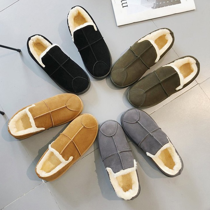 Giày nữ lót lông mùa đông siêu ấm - Giày nữ bông sang chảnh MS207