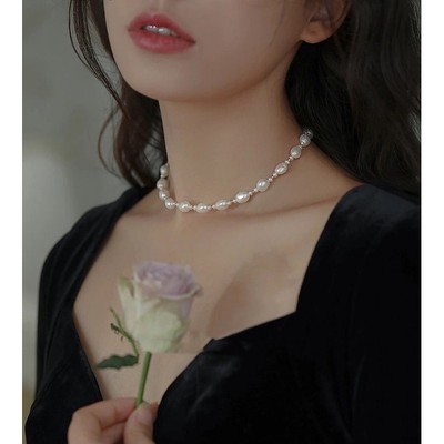 Dây Chuyền Choker Ngọc Trai Mix Bi Bạc S925 Sang Trọng - Ngọc Trai Trường Thịnh